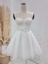 Lace A-Line Short Wedding Dress White Sexy Sweetheart - MyChicDress