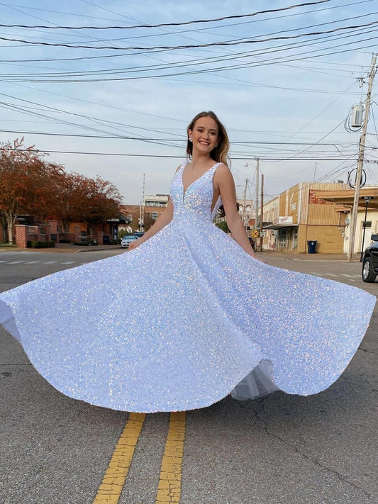 white sequin prom dresses 2022