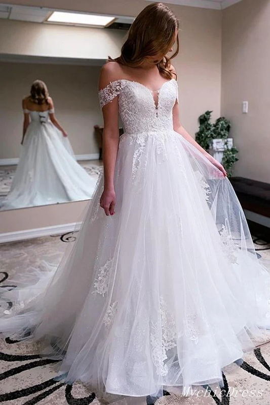 What is the Spotlight on A Line Wedding Dress? - MyChicDress