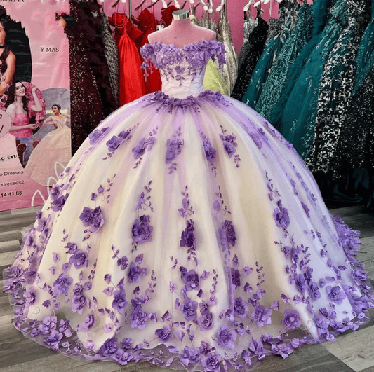 Beautiful Purple Sweet 15 Gown For Your Quinceanera