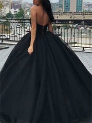 2024 Simple Black Wedding Dresses Gothic V-neck Strapless Bridal Bride Dress MyChicDress