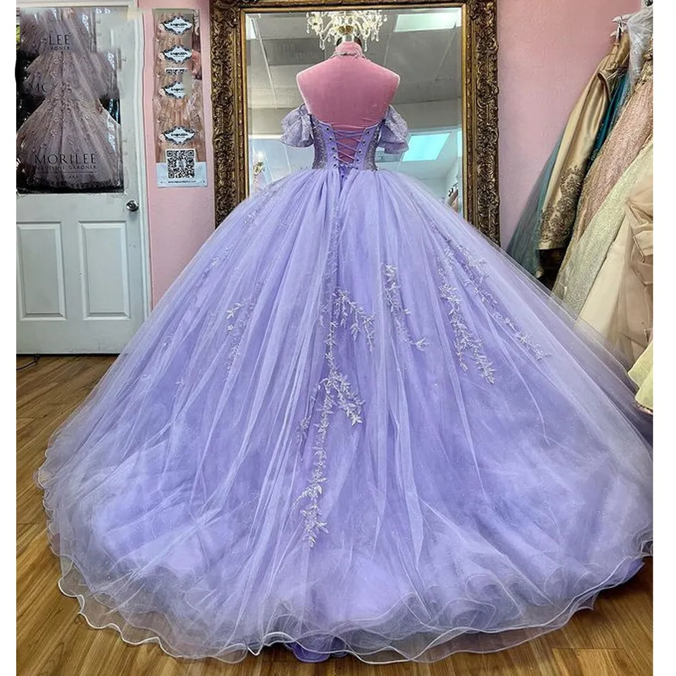 Beaded Tulle Lavender Quinceanera Dresses Ball Gown Sweet 16 Dress - MyChicDress