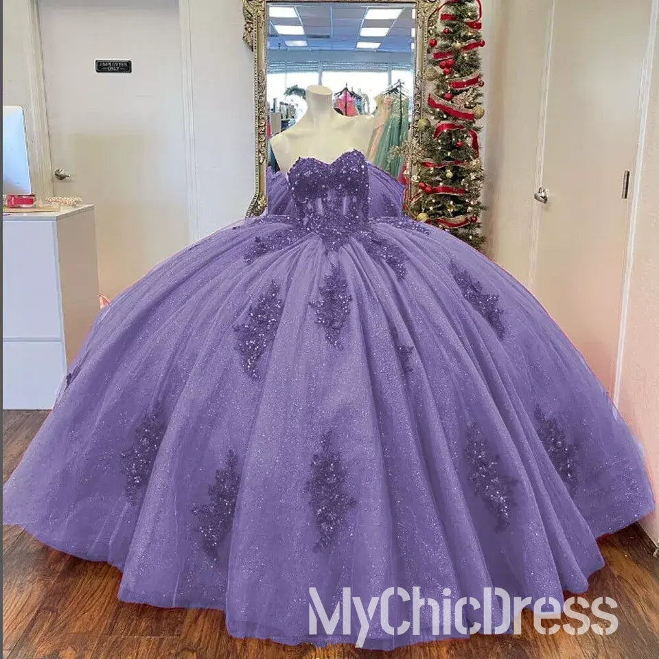 Cheap Sweet 15 Quinceanera Dresses Sweetheart Lace Gowns