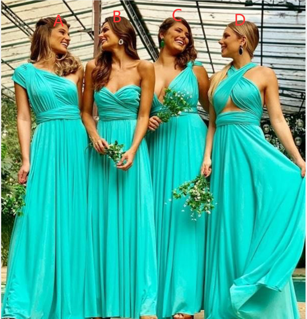 Convertible Turquoise Bridesmaid Dresses Infinity Dresses Multiway Dresses MyChicDress