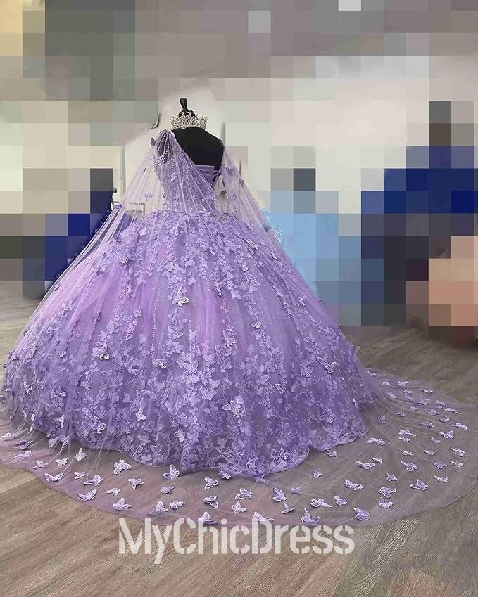 Customized Quinceanera Dresses Lavender Sweet 15 Vestidos De Festa Mychicdress