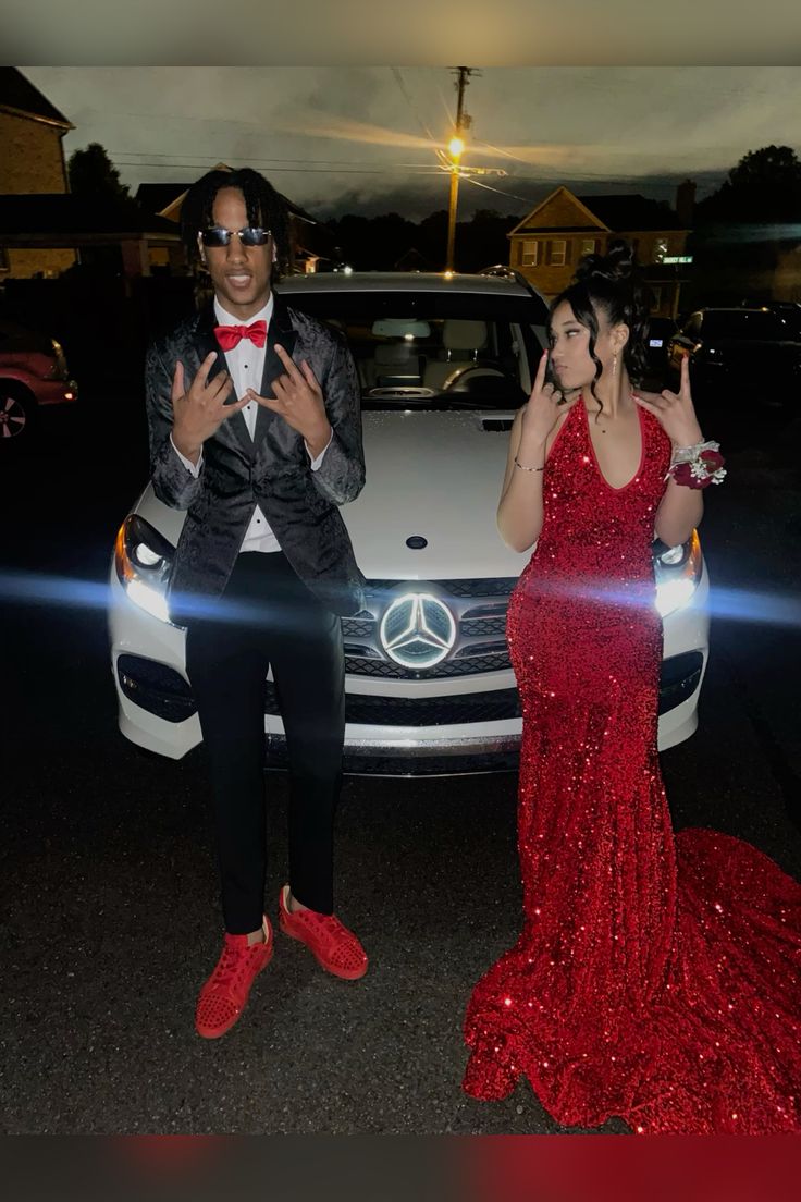 Deep V Neck 2025 Red Iridescent Sequin Prom Dress Open Back Mermaid - MyChicDress