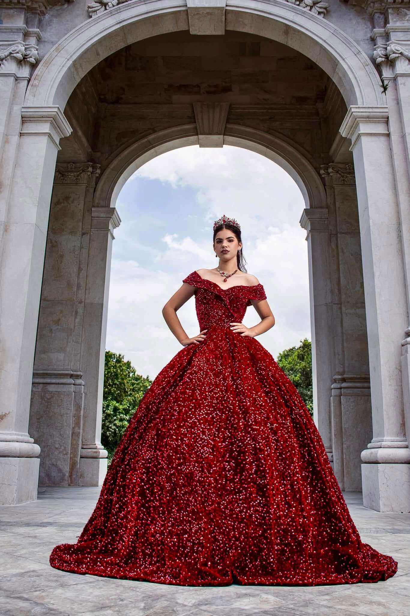 Glitter Sequin Quinceanera Dress Royal Blue Ball Gown for Sweet 15