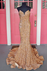 Hot gold  Sequins Evening Dress Uk