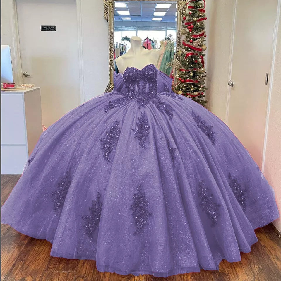Hot Pink Quinceanera Dress Lace Appliques Beaded Sweet 16 Gown