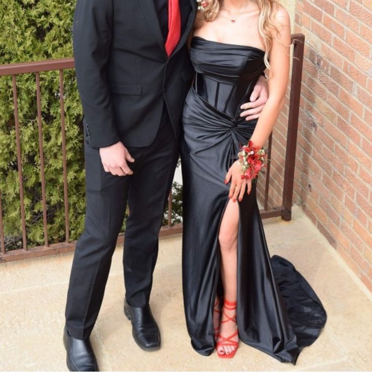 Hot Strapless Orange Prom Dress Ruched Mermaid Long Gown with Slit