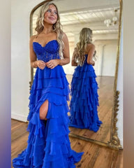 Vestidos formais rosa em camadas longas espartilho renda vestido de baile linha A