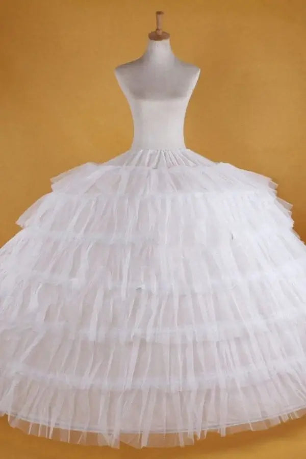 New Puffy 6 Hoops Steel Ring Petticoats for Quinceanera Wedding Dresses