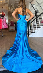 New Strapless Corset Purple Prom Dresses UK with Keyhole - MyChicDress