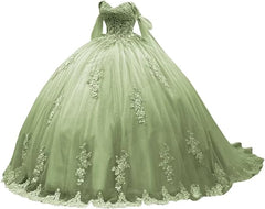 Princess sage Quinceanera Dresses Lace 2025 Sweet 16 Birthday Party Dress