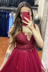 Vestidos de baile lilás roxos em camadas Staps Vestidos de noite de renda