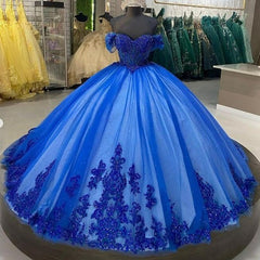 Royal Blue Quinceanera Dresses Beading Sweet 16 Party Vestido De 15 Anos MyChicDress