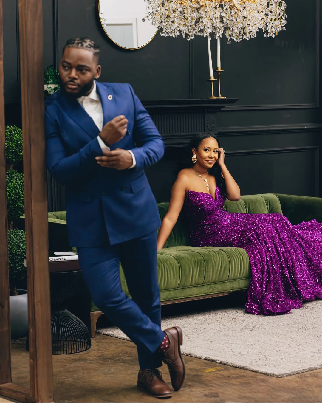 Sexy roxo lantejoulas vestidos de baile sem alças sereia longo vestido formal