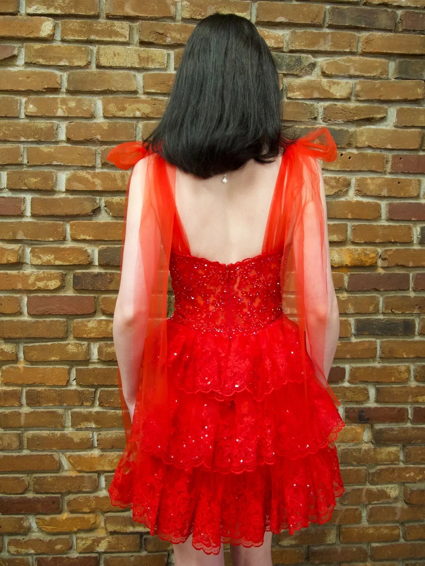 Short Corset Tiered Blue Homecoming Dress with Sequin