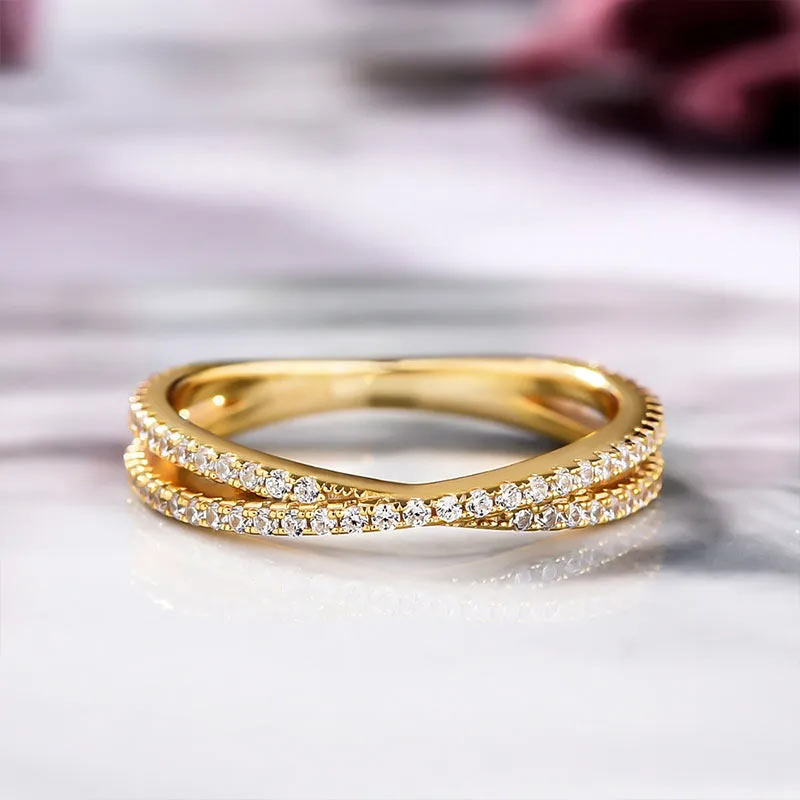 Affordable X Criss Cross Women Wedding Band For Sale Mychicdress