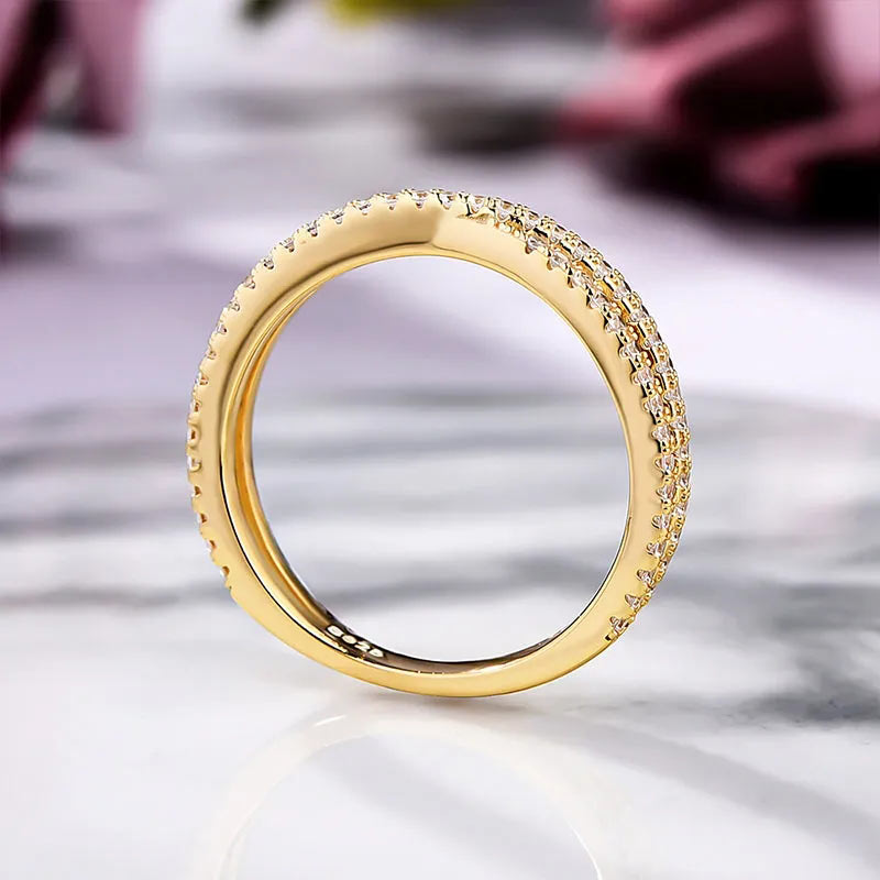 Affordable X Criss Cross Women Wedding Band For Sale Mychicdress