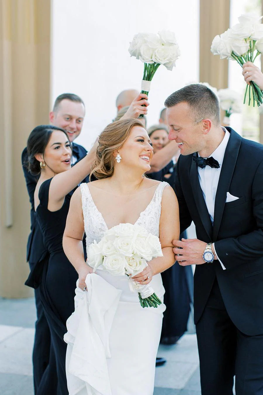 Black Off-Shoulder Bridesmaid Dress Beach Summer Wedding