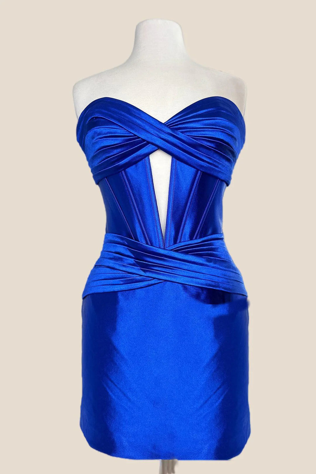 Bodycon Mini Party Dress royal blue Short Hoco Dress