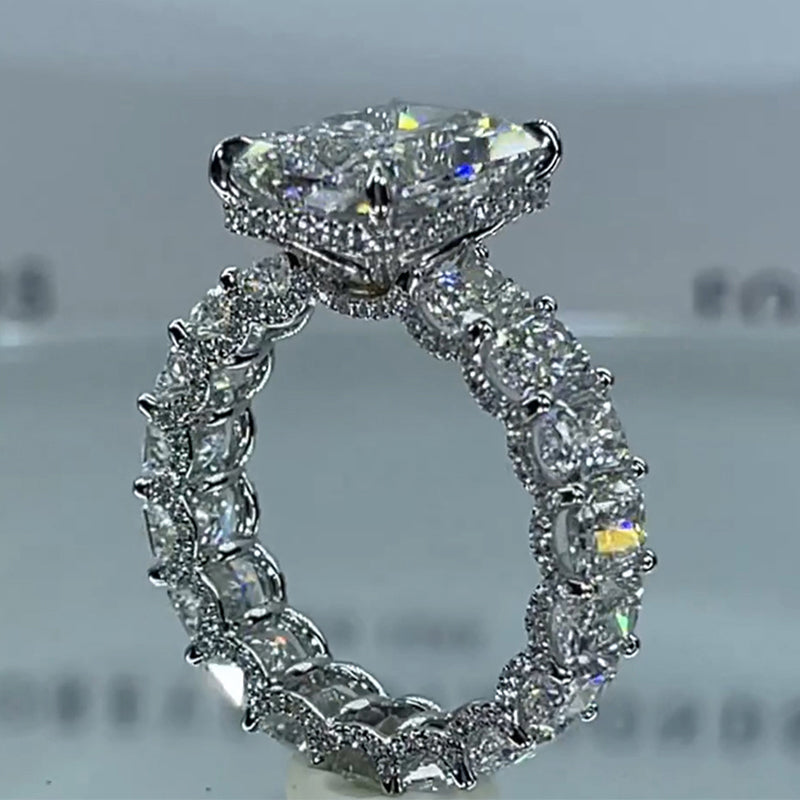 Cheap 925 Sterling Silver Engagement Ring Set