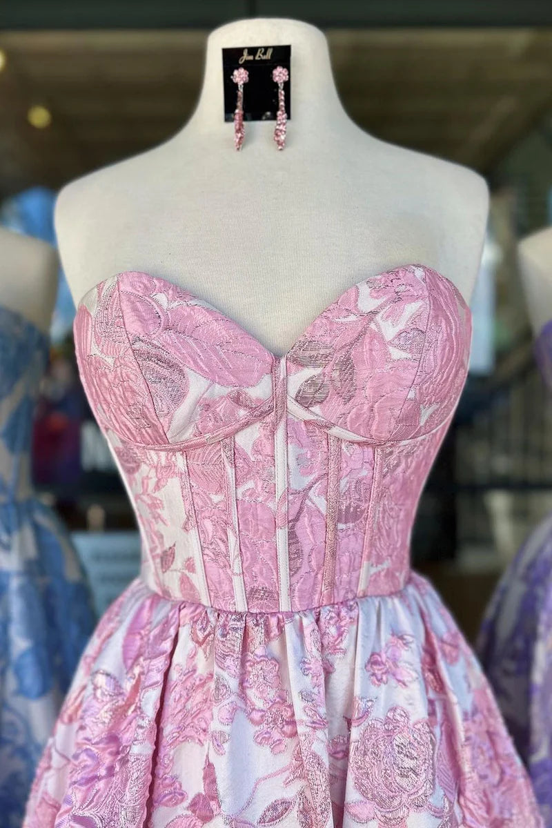 Custom Made Floral Prom Dresses A-Line Sweetheart Mychicdress