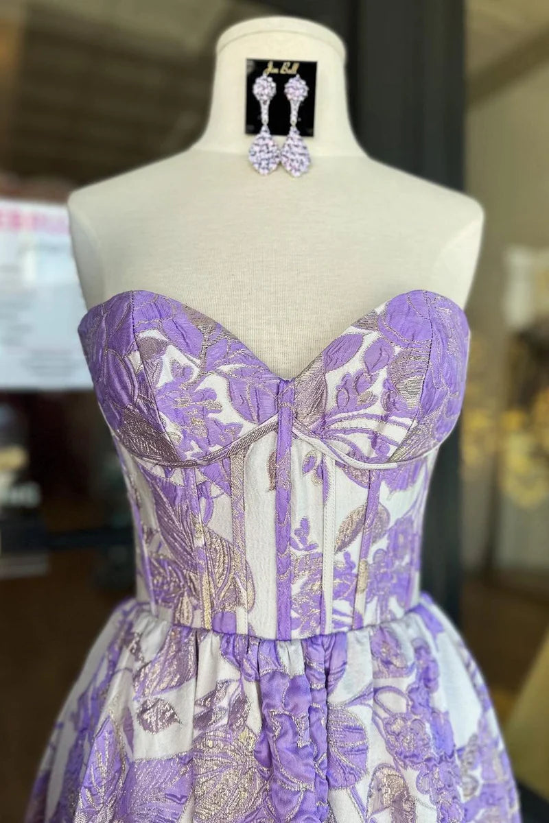 Custom Made Floral Prom Dresses A-Line Sweetheart Mychicdress