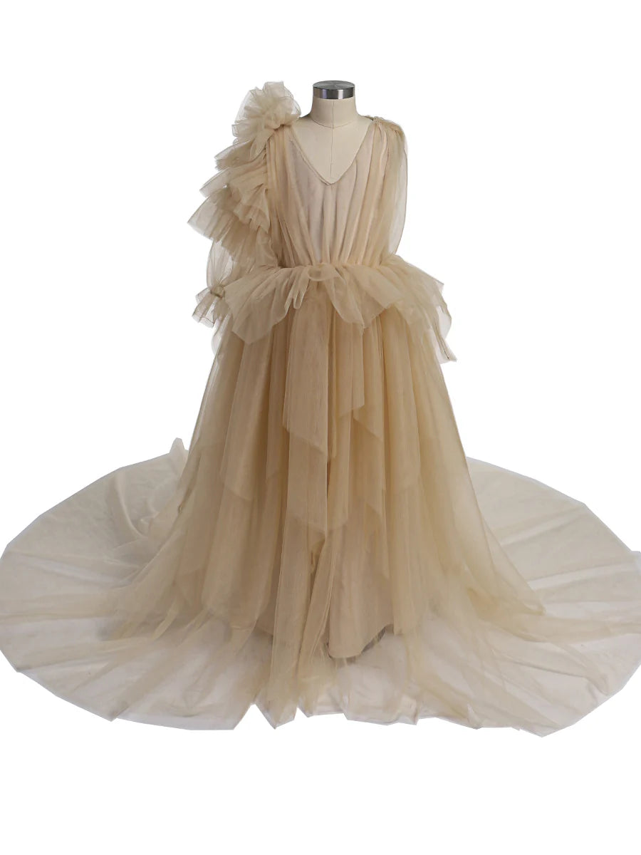 Cute Tulle Flower Girl Dress One-Shoulder