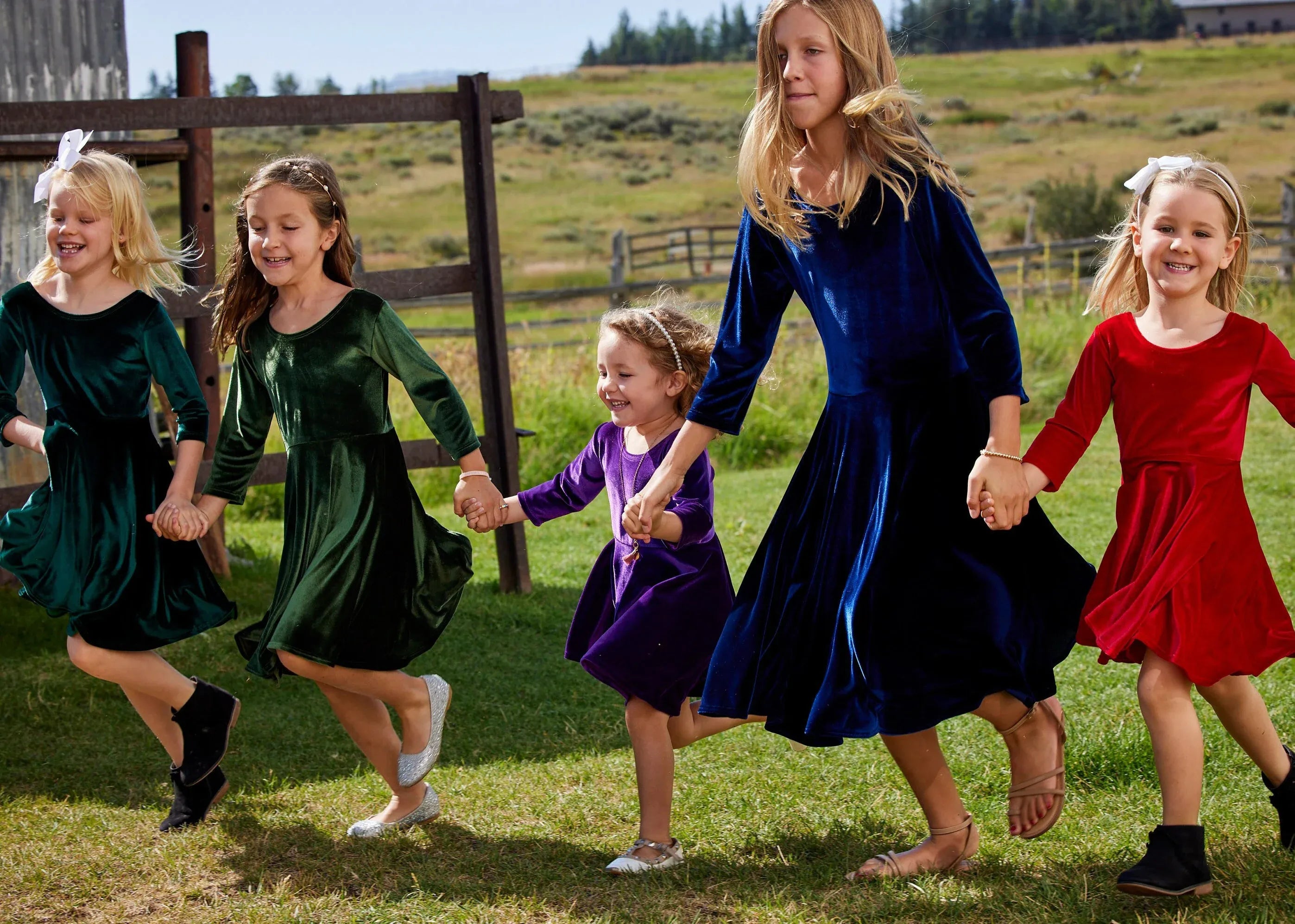 Cute Burgundy Velvet Flower Girl Dress Long Sleeves for Winter Wedding