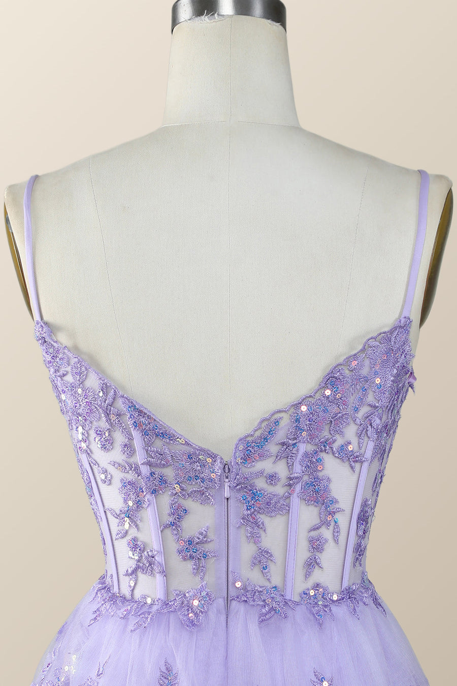 Hot Pink Short Prom Dress Straps Appliques Tiered Homecoming Dress Layered - MyChicDress