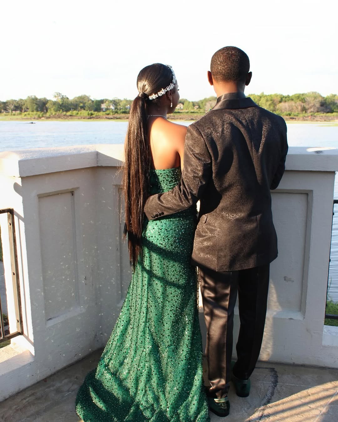 Long Strapless Green Glitter Sequin Prom Dress with Slit Mychicdress