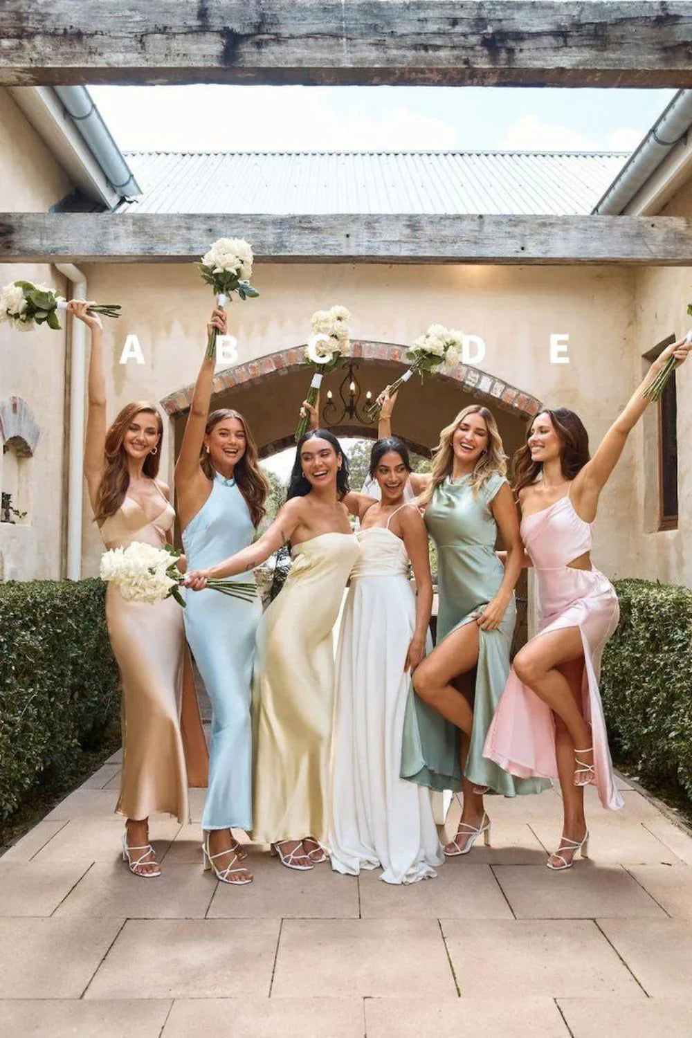 Mulitway Sheath Strapless Bridesmaid Dress Silk Satin Maxi Dress Mychicdress