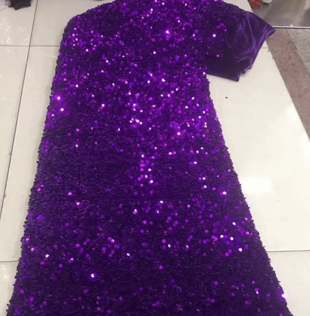 Royal Blue Iridescent Graduation Dress Strapless Sequined Formal Dress - MyChicDress