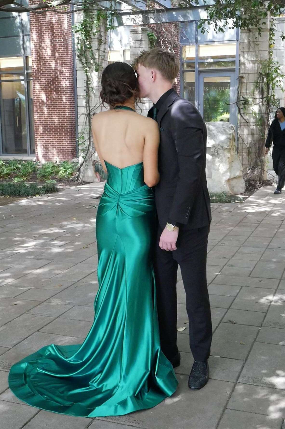 Satin Sage Green Prom Dress Mermaid Halter Wedding Guest Dress
