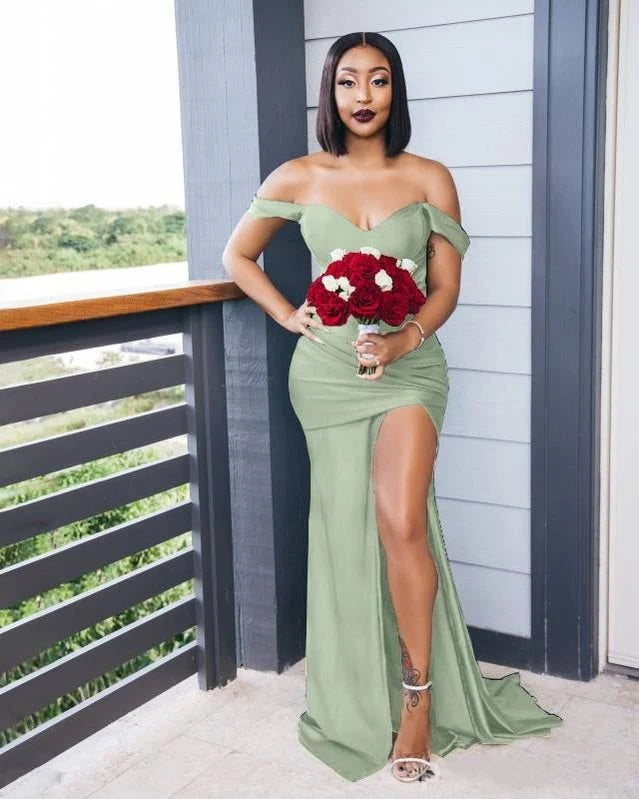 Sexy Sage Green Bridesmaid dress Mismatched Wedding Guest Dress Mychicdress