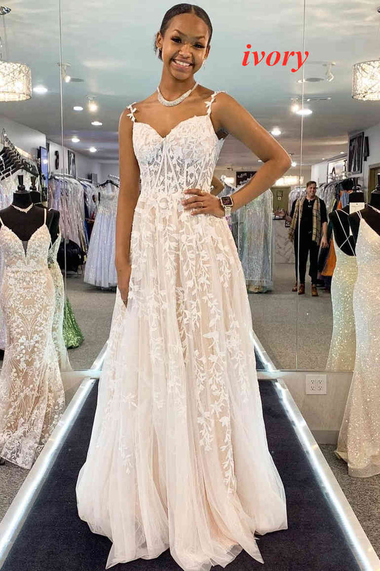 Vestidos de baile baratos com espartilho de renda rosa quente e vestidos formais de linha