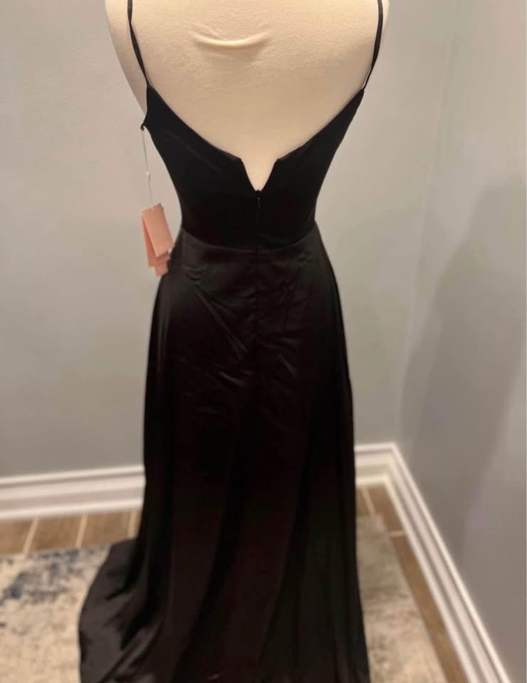 Simple Black Wedding Guest Dresses Sheath Fall Semi Formal Wear