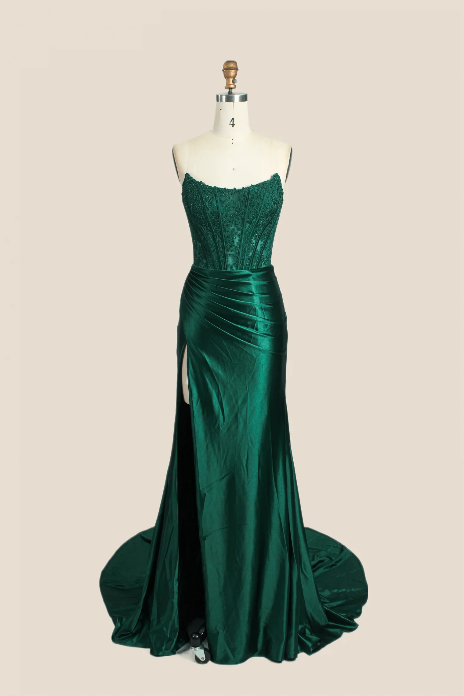 Strapless Red Lace 2025 Prom Dresses Satin Mermaid Evening Gown UK