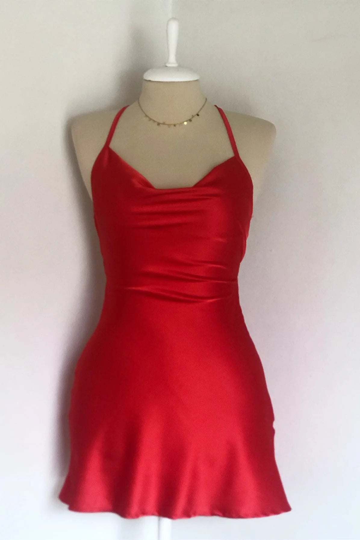 Tighted Red Homecoming Dress Ruched Mermaid Spaghetti Strap