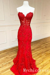 2025 Hot UK Red Lace Prom Dresses Purple Mermaid Long Appilique Evening Dress MyChicDress