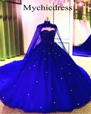 2025 Royal Blue Prom Dresses Ball Gown Sweet 16 Vintage Quinceanera Dress MyChicDress