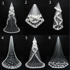 6 Styles Lace Wedding Veils Cheap Veil For Wedding Party MyChicDress