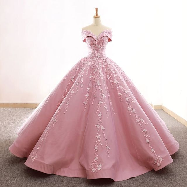 Ball Gown Pink Quinceanera Dresses Sweet 16 Dresses Lace Up MyChicDress