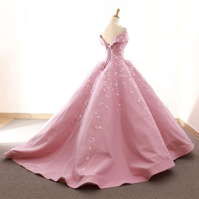 Ball Gown Pink Quinceanera Dresses Sweet 16 Dresses Lace Up MyChicDress