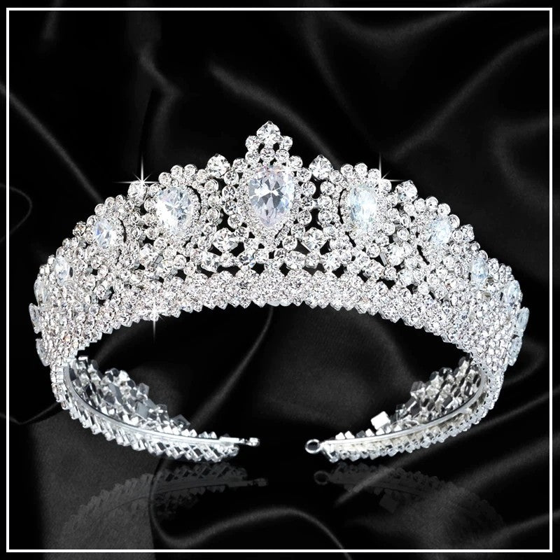 Bling Bling Wedding Crown Zirconia Crystal Woman Tiaras and Crowns For Quince Party MyChicDress