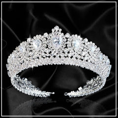 Bling Bling Wedding Crown Zirconia Crystal Woman Tiaras and Crowns For Quince Party