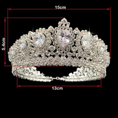 Bling Bling Wedding Crown Zirconia Crystal Woman Tiaras and Crowns For Quince Party