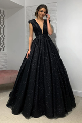 Cheap Black Sequin Prom Dresses 2025 Long Evening Formal Dresses UK MyChicDress